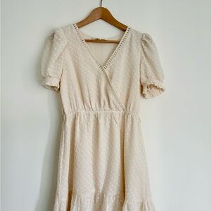 Sweet Wanderer Cream Mini Dress